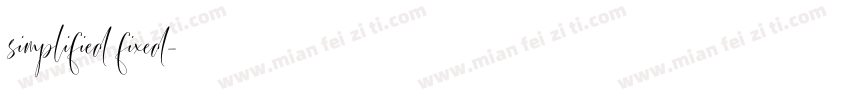 simplified fixed字体转换